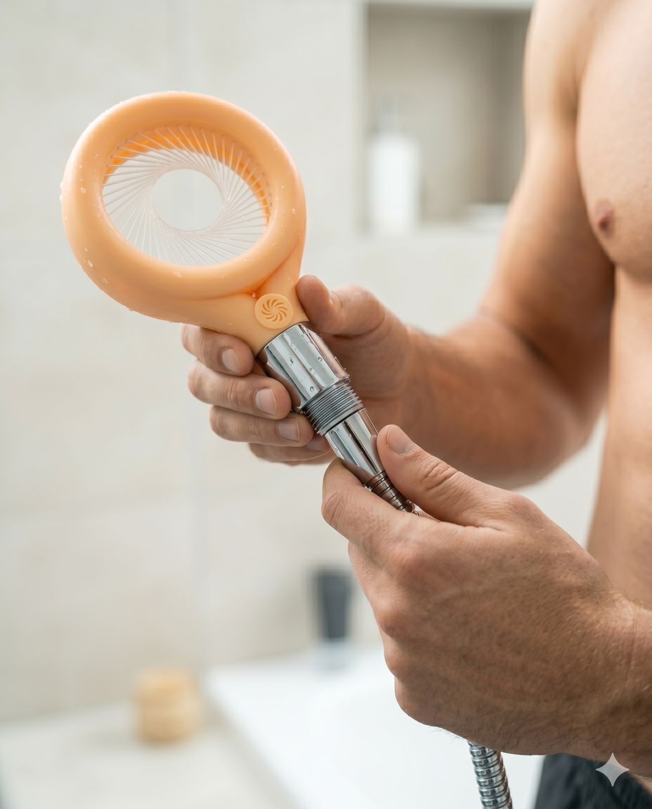 TILULILU Shower Hose Attachment for Men, Vortex Shower Stimulator, Male Toy Massager